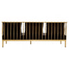 Orion 3 Seat Gold Finish Tapered Arms Sofa