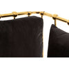 Orion 3 Seat Gold Finish Tapered Arms Sofa