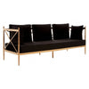 Orion 3 Seat Rose Gold Lattice Arms Sofa