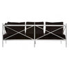 Orion 3 Seat Sofa With Silver Lattice Sides