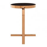 Orion Rose Gold Side Table With T Base