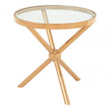 Orion Round Rose Gold Side Table