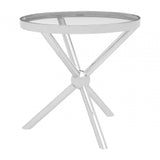 Orion Round Silver Side Table
