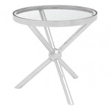 Orion Round Silver Side Table