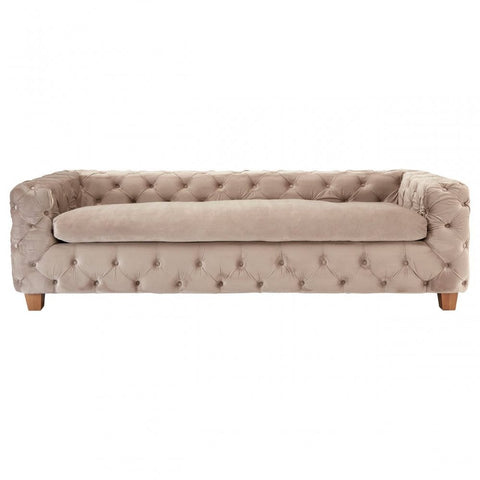 Sienna Coffee Velvet 3 Seat Sofa