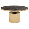 Belmore Black Marble Effect Gold Base Coffee Table