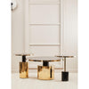 Belmore Black Marble Effect Gold Base Coffee Table