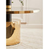 Belmore Black Marble Effect Gold Base Coffee Table