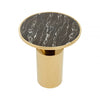 Belmore Black Marble Effect Gold Base Side Table