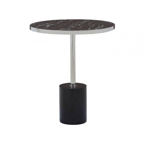 Belmore Black Marble End Table