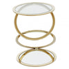 Belmore Clear Glass End Table With Warm Metallic Frame