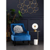 Belmore Clear Glass Side Table With Gold Frame And White Marble Base