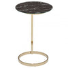 Belmore End Table With Black Marble Effect Glass Top