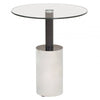 Belmore End Table With Silver Base