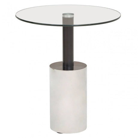 Belmore End Table With Silver Base