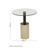 Belmore End Table With Warm Metallic Base