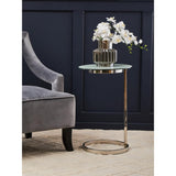 Belmore End Table With White Marble Effect Top