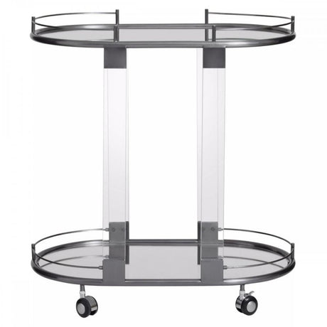 Belmore Mirrored Trolley With Cool Metallic Frame