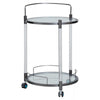 Belmore White Glass Bar Trolley