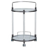 Belmore White Glass Bar Trolley