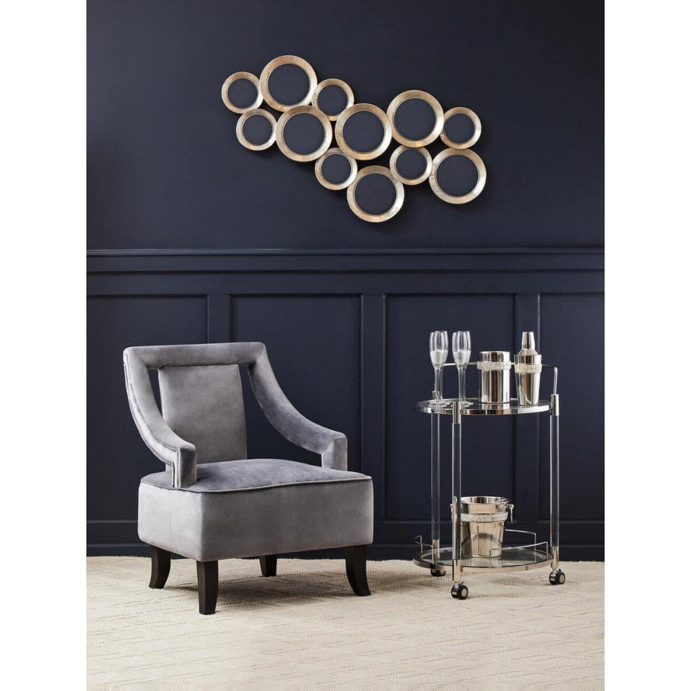 Belmore White Glass Bar Trolley