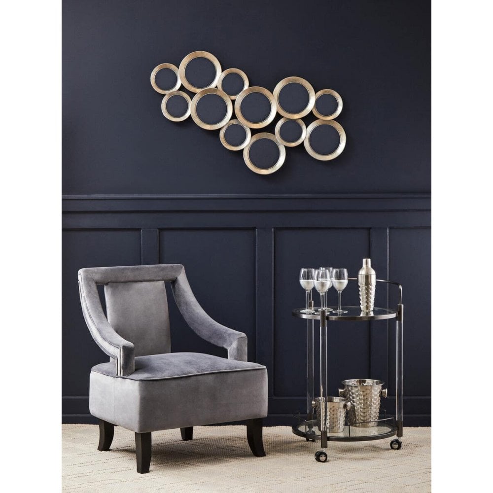 Belmore White Glass Bar Trolley