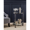 Belmore White Glass Bar Trolley
