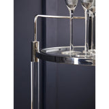 Belmore White Glass Bar Trolley