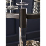 Belmore White Glass Bar Trolley