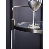Belmore White Glass Bar Trolley