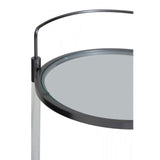 Belmore White Glass Bar Trolley