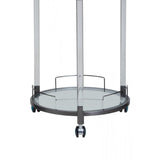 Belmore White Glass Bar Trolley