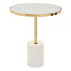 Belmore White Marble End Table