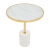 Belmore White Marble End Table
