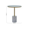 Belmore White Marble End Table
