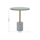 Belmore White Marble End Table