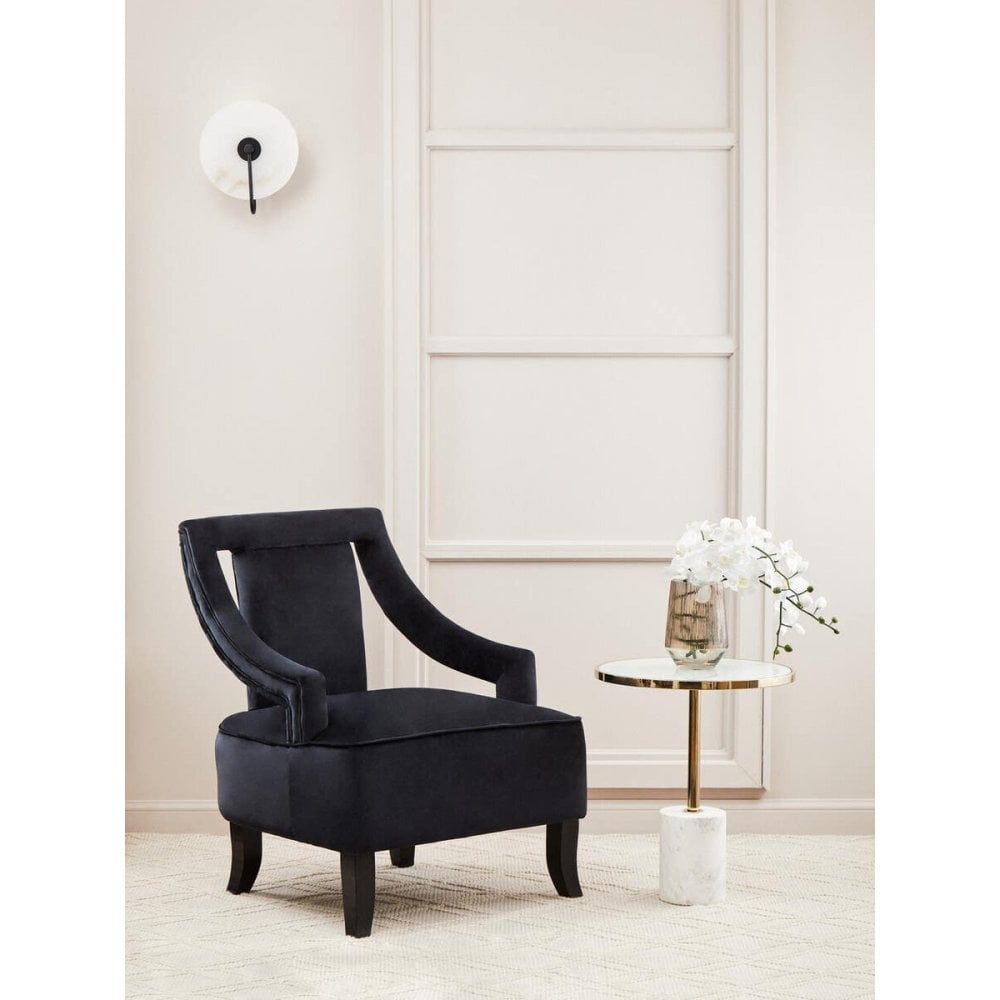 Belmore White Marble End Table