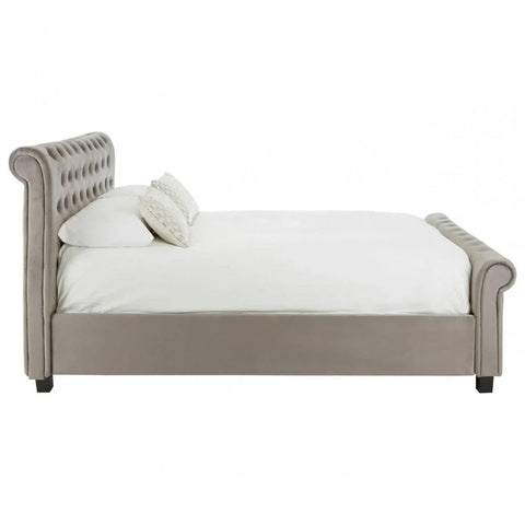 Astoria Steel Shade Kingsize Ottoman Bed