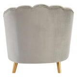 Celeste Velvet Chair With Gold Wood Legs