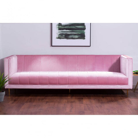 Sereno 3 Seat Pink Sofa