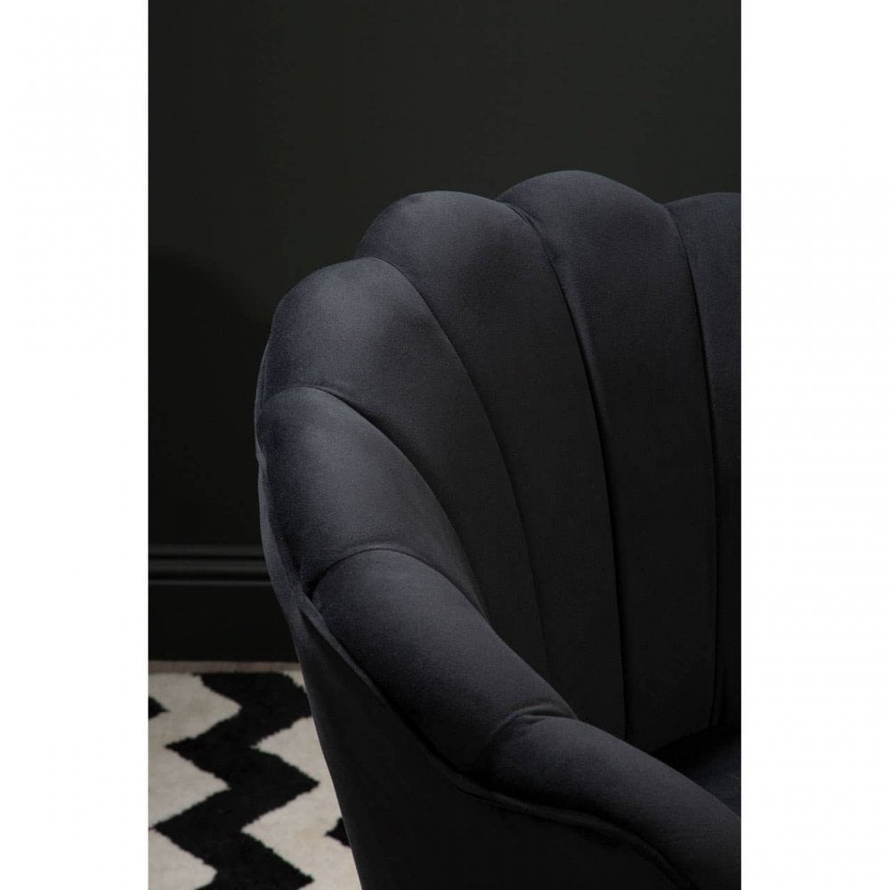 Marlow Velvet Scalloped Chair