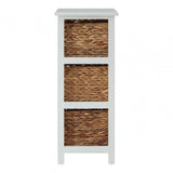 Hampton 3 Drawer White Frame Storage Unit