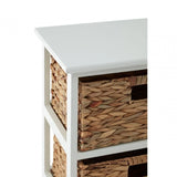 Hampton 3 Drawer White Frame Storage Unit