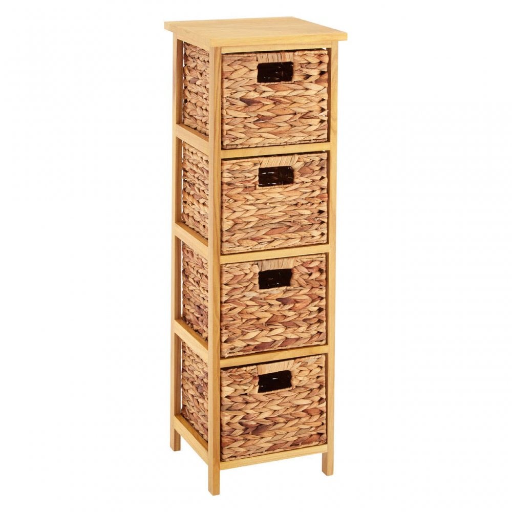 Hampton 4 Basket Drawers Natural Water Storage Unit