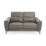 Shelby 2 Seat Grey Leather Sofa