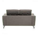 Shelby 2 Seat Grey Leather Sofa