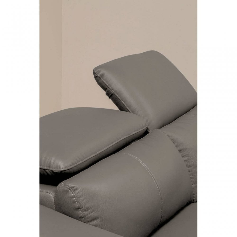 Shelby 2 Seat Grey Leather Sofa