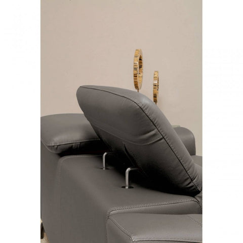 Shelby 2 Seat Grey Leather Sofa