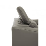 Shelby 2 Seat Grey Leather Sofa