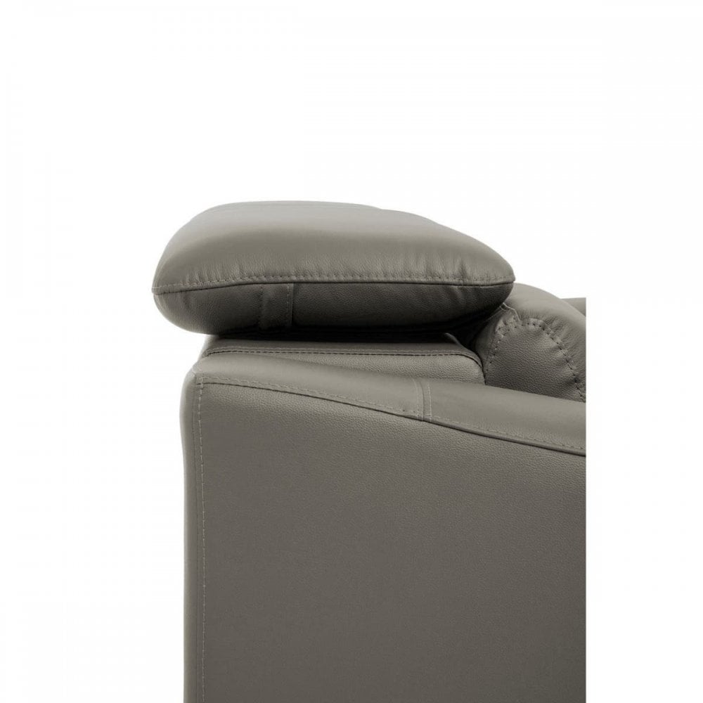 Shelby 2 Seat Grey Leather Sofa